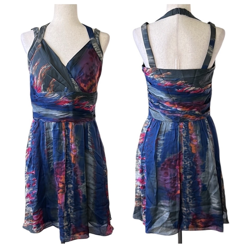 Andrew Marc Silk Watercolor Dress